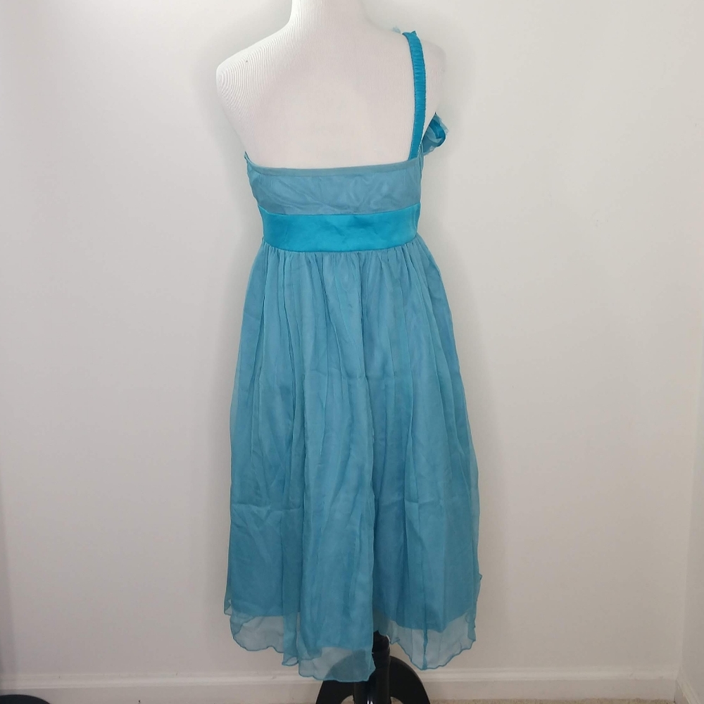 NWT Ruby Belle 100% Silk One-Shoulder Party Dress Women’s Sz 6 - Picture 2 of 8